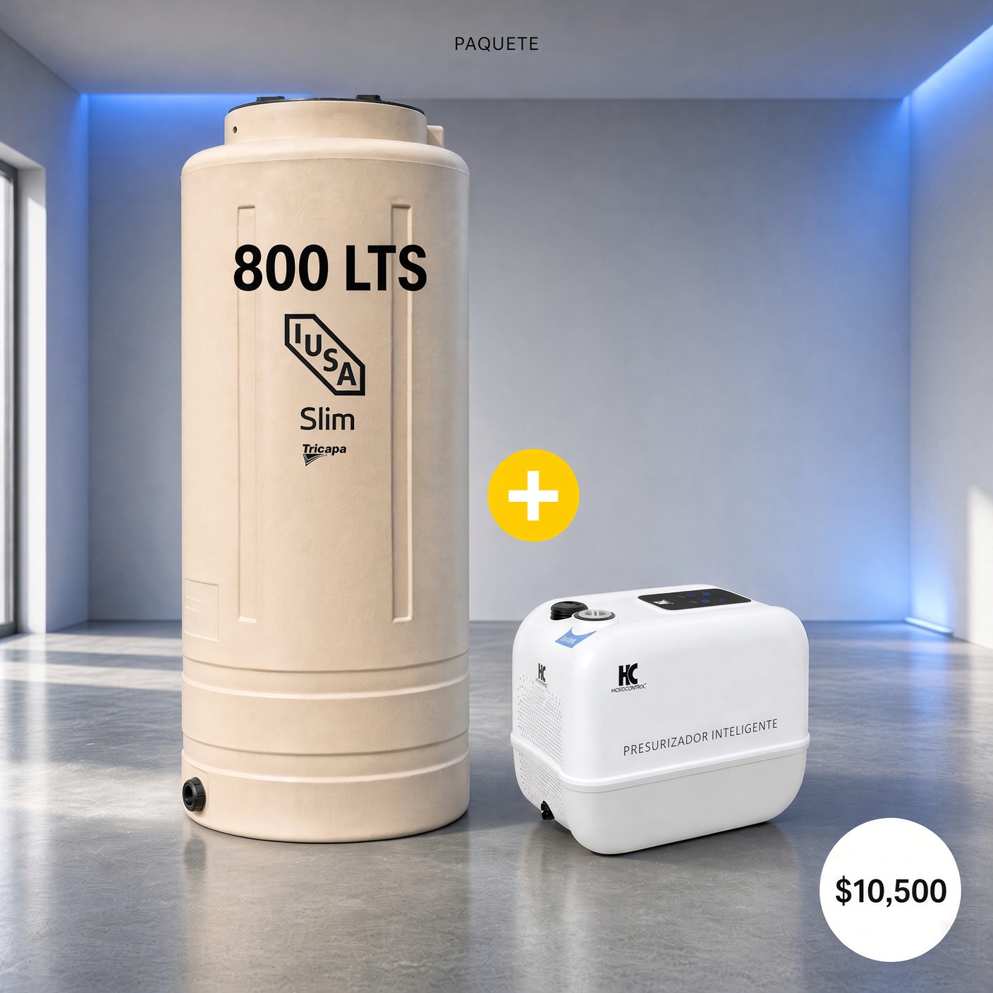 Paquete IUSA Slim 800 L + Presurizador Inteligente